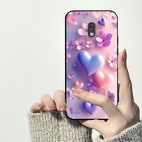 Apsauga Nokia 215 4G dėklas Nokia 225 4G smūgiams atsparus minkšto silikono galinis dangtelis TPU telefono dėklas Gėlė Katė Apsaugantis nuo dulkių Bamperis Nokia 225 4G-1 pink