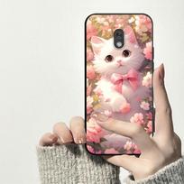 Apsauga Nokia 215 4G dėklas Nokia 225 4G smūgiams atsparus minkšto silikono galinis dangtelis TPU telefono dėklas Gėlė Katė Apsaugantis nuo dulkių Bamperis Nokia 225 4G-1