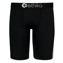 Ethika Vyriškos kvėpuojančios, nuo trynimosi apsaugančios trumpikės su antibakteriniu medvilniniu klyneliu, vidutinio juosmens. Large black