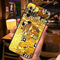 Žvaigždėta naktis Klimto Bučinys dėklas Samsung Galaxy A36 A56 A26 A16 A06 A53 A33 A13 A12 A32 A52 A55 A35 A15 A54 A34 A14 telefonams For Samsung A52 brown