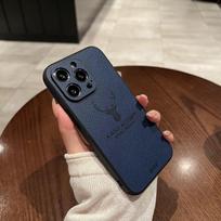 Leather Phone Case For For Iphone 14 Pro 13 12 11 Pro Max X Xs Max Xr  Deer Litchi Pattern Cover For For Iphone 13 Pro Max For iPhone 13 ProMax gray
