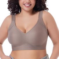 Didelio dydžio liemenėlė moterims Besiūlės push-up liemenėlės Patogus belaidis moteriškas bralette Didelio dydžio sportinė liemenėlė Se… Daugiau 6XL kava
