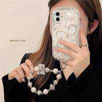 Case For Motorola Edge 50 Fusion Pro Ultra Moto G52 G22 G14 G24 G54 G84 G53 G30 E13 E14 Fashion Love Heart Bracelet Chain Cover Motorola E14(G04) brown