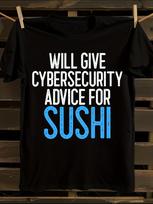 Cybersecurity Sushi Hacker T-shirt XL white