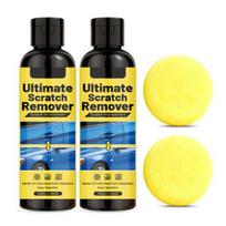 Scratch Remover for Cars, 100ml Paint Restoration Polish Kit, Nano Scratch & Swirl Remover for Auto Body, Mirror Shine Finish, UV 2pcs yellow
