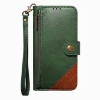 Odinė piniginė su atverčiamu dangteliu OPPO Reno 15 15F 14 14F 13 13F 12 12F 11 11F 10 9 Pro mini Telefono dėklas Nuimama riešo juostelė OPPO Reno15 F žalia