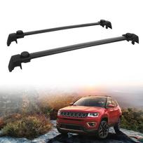 Skirta Jeep Compass 2011-2022 Stogo bagažinės skersinės sijos 68 kg apkrova SUV Išorinė stogo bagažo, baidarių, krovinių kietosios dangos laikiklis For 2011-2016 gray