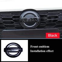 yxkpz10 ABS Automobilio Priekinės Grotelės Galinio Kamieno Emblemos Dangtelis Vairo Logotipas Nissan Altima Sylphy KIcks Qashqai X-Trall Tiida Sunny 2025 For Sylphy 2012-2019 black