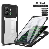 Viso kūno apsaugos smūgiams atsparus dėklas, skirtas Infinix Note Edge 5G, apsauginis dangtelis, ekrano apsauga, Fundas Coque Infinix Note Edge juoda