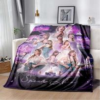 Taylor Swift Koncerto Violetinės Scenos Portreto Spaudinys Minkštas Flanelinis Antklodė Lengvas Šiltas Sofa Lovos Namų Dekoro Užvalkalas Pop Muzikos Gerbėjams 80cm x 120cm gray
