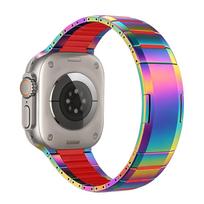 Nerūdijančio plieno apyrankė Apple Watch Ultra 3/2 49mm 11 10 9 8 7 46mm 45mm 42mm 41mm Silikoninė Metalinė apyrankė IWatch 6 5 SE3 44mm 40/41/42（S11/S10)MM raudona/įvairiaspalvis