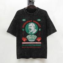 Succulent Chinese Meal T Shirt Washed 100 Cotton Oversize TShirt  Fashion for Men Women Streetwear Printed Tees L black
