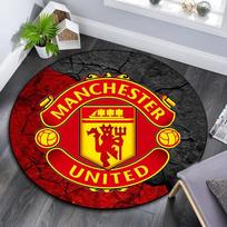 Manchester United Spausdintas Apvalus Kilimas, Neslystantis Plaunamas Apvalus Kilimas Svetainei Miegamajam Žaidimų Kambariui, Sporto Gerbėjo Dekoras, Šventės Gimtadienio Dovana 80cmx80cm red