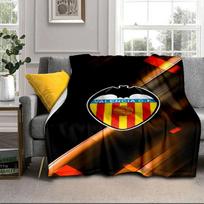 Valencia Cf Crest Dizaino Nešiojama Antklodė/Minkšta Antklodė Lovos Patalynės Antklodė Tinka Kelionėms, Stovyklavimui, Svetainėms, Biurams, Sofoms, Gerbėjų Dovanoms 75x90cm