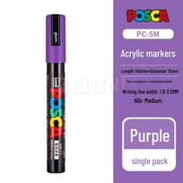 Mitsubishi UNI POSCA PC-5M White Paint Marker for Posters - Contact Customer Service for Large Quantities purple