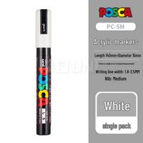 Mitsubishi UNI POSCA PC-5M White Paint Marker for Posters - Contact Customer Service for Large Quantities