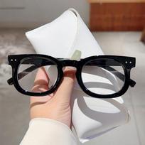Y.BBY-X Retro Anti Blue Light Prescription Glasses Frame Women Myopia Glasses Myopia Eyeglasses -400 juoda