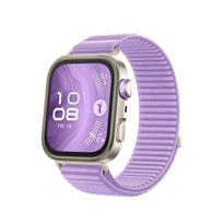 Minkštas dirželis Huawei Watch Fit 5 pro Fit 4 pro Apyrankė Kvėpuojanti Sportinė Nailoninė kilpa Apyrankė Correa Huawei Watch fit 5 4 3 diržas for Huawei Fit 3 violetinė