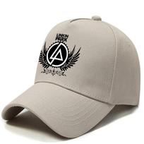 Nauja LINKIN PARK Spausdinta beisbolo kepuraitė Universali unisex porų kepurė Lincoln Park Roko kepuraitė Adjustable beige