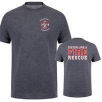 Individualus Priešgaisrinės gelbėjimo T-shirtas Personalizuota Gaisrininko Marškinėliai Spausdinimas priekyje ir gale Individualus Vardas Stotis Padalinys Unisex Marškinėlis Dovana Ct001 L gray