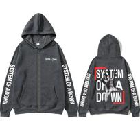 System of A Down Užtraukiama Hoody Vyrams Moterims Roko Vintažinė Vilnos Užtraukiama Striukė Vyriška 90-ųjų Alternatyvus Metalinis Merch Užtraukiama Palaidinė XS tamsiai pilka spalva