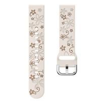 18mm Engraved Watch Band For Garmin Venu 3S 2S Strap Forerunner 265S Sport Bracelet Women Pattern Replacement Accessories Garmin Venu 2S white
