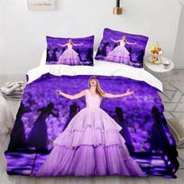 US Female Singer Bedding Set T-Taylor S-Swift Duvet Cover Set for Teens Adults Microfiber Single Double Quilt Cover 135x200cm purple