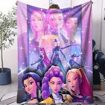 K-Pop Demonų Medžiotojo Antklodė Karštos Anime Merginos Komanda Flanelinė Mėtoma Antklodė Žieminė Šilta Antklodė Svetainės Sofos Lovos Užvalkalas Gerbėjo Dovana 70x100cm