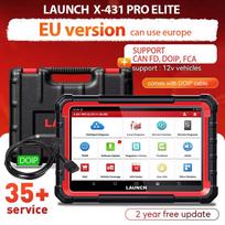 Automobilio diagnostikos įrankis LAUNCH X431 PRO Elite CAN FD & DoIP FCA AutoAuth Visų sistemų diagnostika ECU Online kodavimas, Dvikryptis aktyvus testas X 431 PRO ELITE-EU Version