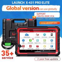 Automobilio diagnostikos įrankis LAUNCH X431 PRO Elite CAN FD & DoIP FCA AutoAuth Visų sistemų diagnostika ECU Online kodavimas, Dvikryptis aktyvus testas X 431 PRO ELITE-Global Version