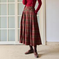 Simpeulleteulo Sr_Red Fair Island Knit Skirt Red/L black