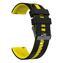 Two-tone Silicone Strap Compatible with Huawei Watch 5 46mm Soft Breathable Replacement Wristband for Huawei GT5 Pro 46mm GT4 GT3 GT2 46mm black