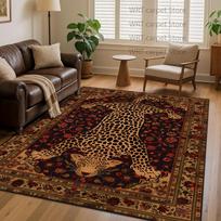 Vintažinis persiškas leopardas svetainės kilimas didelis plotas sofos kavos staliukai neslystantys dekoratyviniai kilimėliai Amerikietiški namai prieškambario kilimėliai 120cm x 160cm