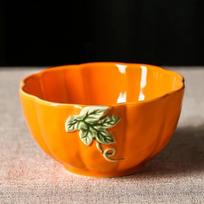 Gilios lėkštės Keramikinė moliūgo dubenėlė Helovino tema Salotų dubenėlis Vaisių salotoms Vakarienės lėkštės Restoranas Rice Bowl