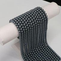 Tahitian Black Imitation Shi Jia Pearl Beads for Necklaces & Bracelets 5mm 180 beads per strand gray