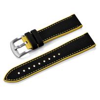 For Longine Seiko Water Ghost Hamilton Series Nylon FKM Rubber Bottom Watch Strap 18-20-22-24mm Strap Soft Waterproof Wrist Band 22mm black