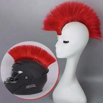 Sintetinės spalvos skiauterės mohawk perukas vyrams, moterims, vaikams Madingas šventinis keistas perukas Cosplay, Helovino vakarėliui, Crazy Hair Day white