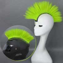 Sintetinės spalvos skiauterės mohawk perukas vyrams, moterims, vaikams Madingas šventinis keistas perukas Cosplay, Helovino vakarėliui, Crazy Hair Day green
