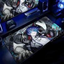 XXL Anime Persona 3 Reload Gaming Mouse Pad Gamer Accessories MouseMat Office Keyboard Soft Table Mat HD Printing Kawaii Deskpad 30cmx60cm(11.8x23.6inch) gray