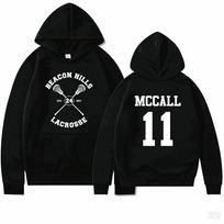 Beacon Hills Lacrosse Hoodie Stilinski 24 Print Men Women Teen Wolf Sport Pullover Sweatshirt Number Graphic Unisex Casual Streetwear Hooded Top M black