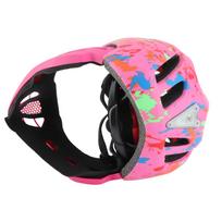 Adjustable Breathable Kids Bike Helmets Toddler Lightweight Full Face Bicycle Helmets with LED Light pink