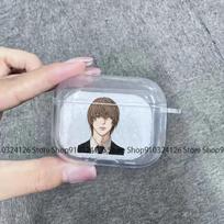 Japonų Anime Mikami Teru Mirties Bylė Minkštas Silikoninis TPU dėklas AirPods 4 Pro 1 2 3 Skaidrus Bluetooth Ausinių Dėklas for Airpods Pro3