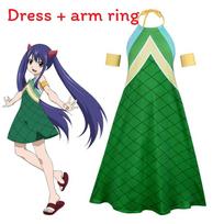 Fairy Tail Wendy Marvell Cosplay Costume For Anime Role Play With Spandex Material For Women Adult S blue