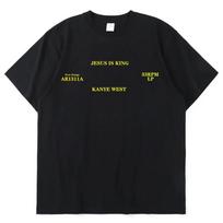 Kanye West T Shirt Jesus Is King High Quality Short Sleeve Tshirts Vintage Harajuku Cotton Unisex Wounisex Tshirt Clothes Streetwear M black