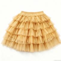 Naujos Stilingos Mergaičių Pavasario/Vasaros Pūstos Tinklelio Princesės Sijonai - Apsauga Nuo Atsidengimo Trumpo Pyrago Stiliaus 160 cm beige