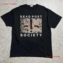 Dead Poet Society Band Album Poster T Shirt Black All Size S 5xl Fan Hh295 Vintage Top For Everyday Wear Stylish Soft M gray