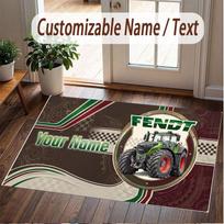 Custom Rug Fendt Pattern Print Name Text Soft Non‑Slip Floor Carpet for Home Indoor Decoration 40cmx60cm