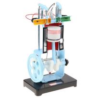 Metalinis keturtakčio vidaus degimo variklio modelis Mokyklinis fizikos mokymo įrankis Vaikų žaislas Dovana gasoline engine model white
