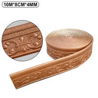 10M 3D lipnus sienų apdailos linijos grindjuostės, vandeniui atsparios grindjuostės, tapetų lipdukas, skirtas gyvenamojo kambario namų dekoravimui 10M*8CM varis
