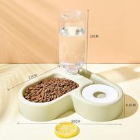 Corner Dog Bowl Pet Automatic Feeder Dog Cat Drinking Bowl for Dog Water Drinking Cat Feeding Large Capacity Dispenser Pet žalia